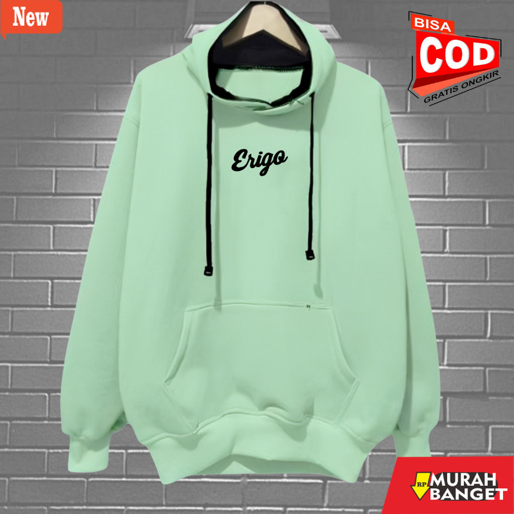 hoodie pria recomended shopee Hoodie Sweater Pria Wanita Warna Mint List erigo Distro Lokal Bandung 