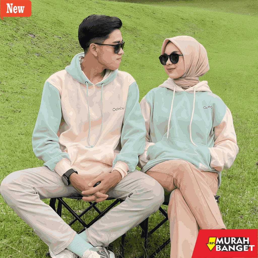 hoodie pria recomended shopee [Live EKSLUSIF USWAKA] ODECU HOODIE PREMIUM COUPLE TWO COLOR WANITA PR