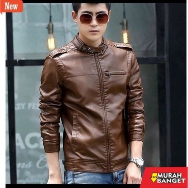 jaket kulit pria garut Jaket nwe coklat/jaket kulit pria