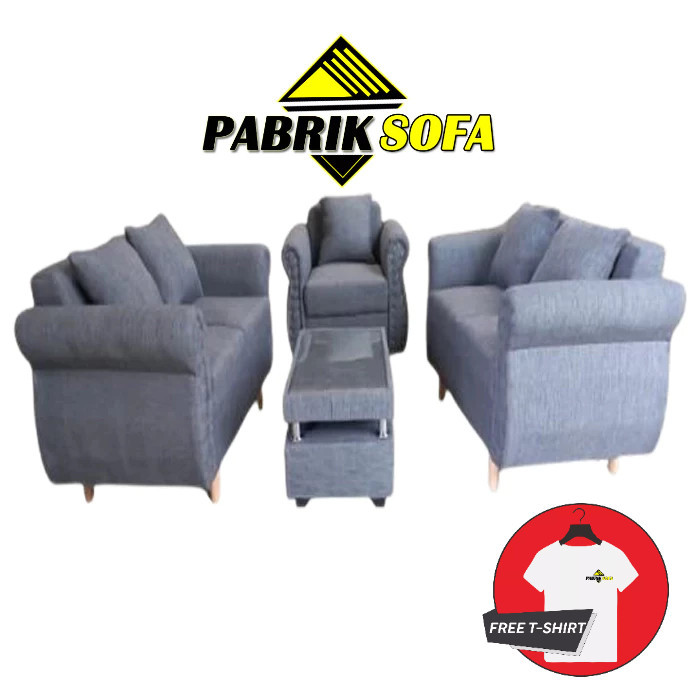 sofa minimalis retro 2.2.1 plus meja sofa elegant SEMARANG