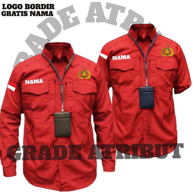 kemeja m-tac polisi / kemeja polisi / kemeja pdh polisi / kemeja pdl polisi / seragam polisi / baju 