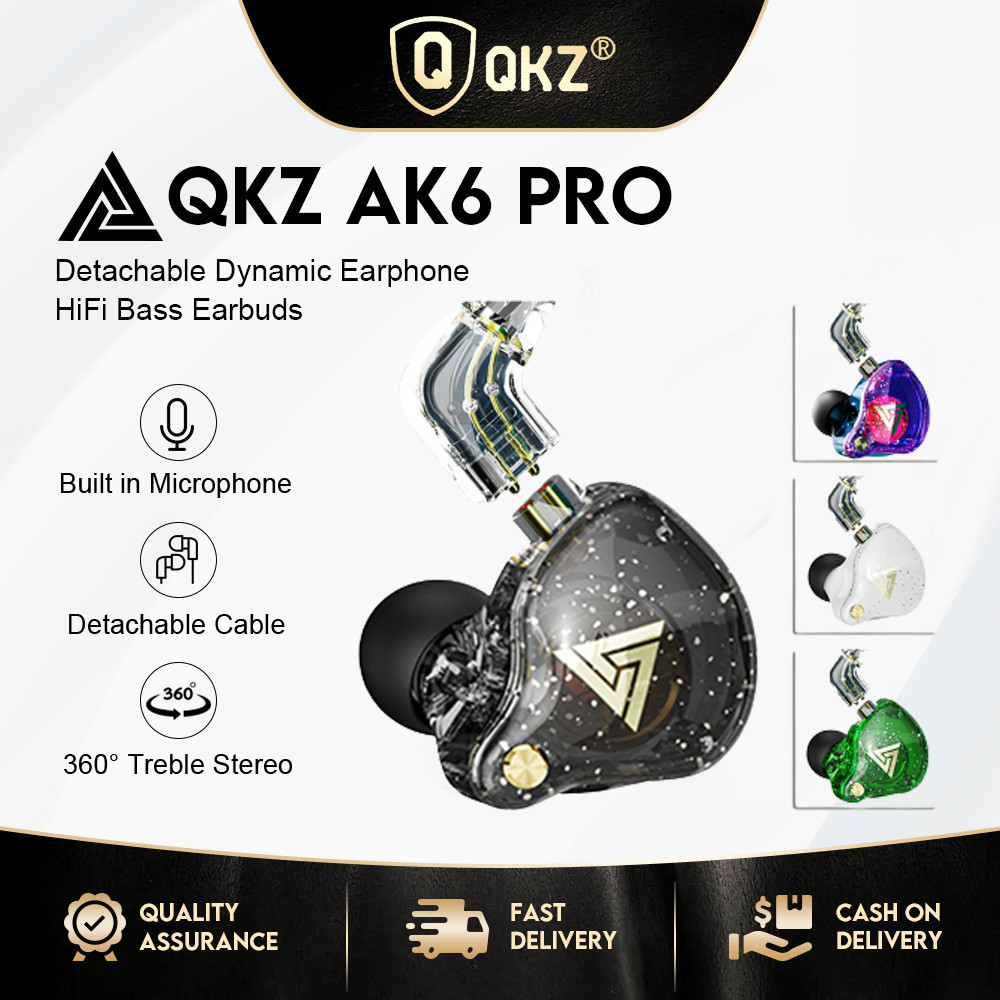 QKZ AK6 QKZ AK6 Pro QKZ AK6 Max with Mic In-Ear Earphone HiFi Fever Bass Earphone Sport Gaming Heads
