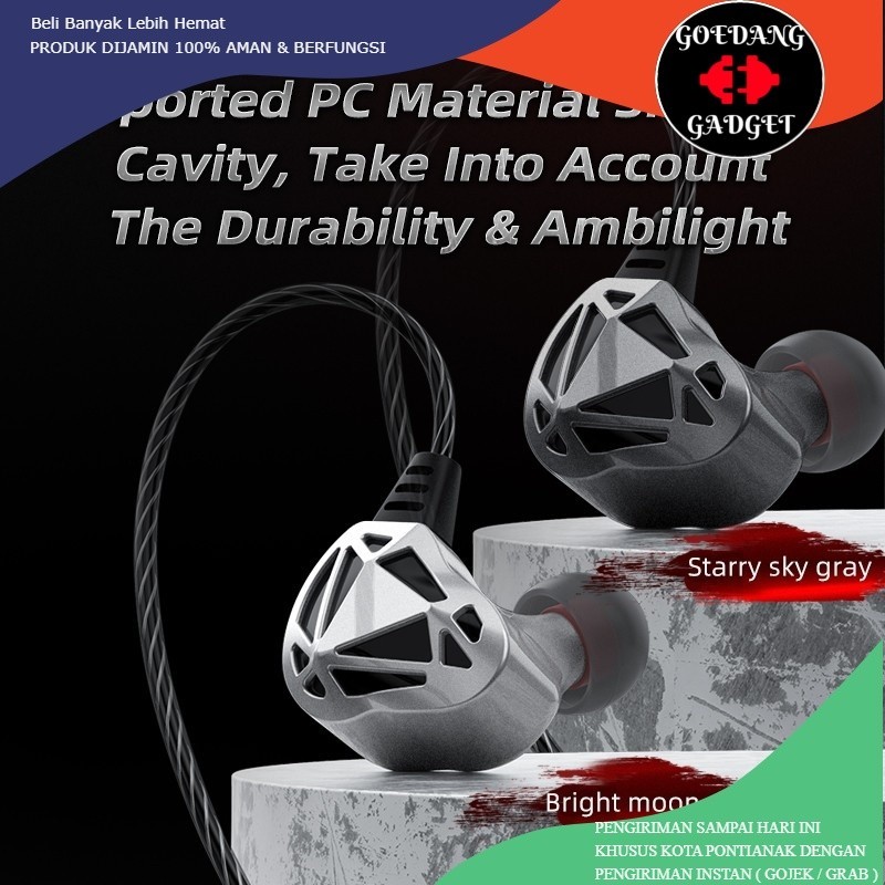 QKZ AK7 HIFI EARPHONE HEADSET GAMING HEAVY BASS WITH MIC AK-7