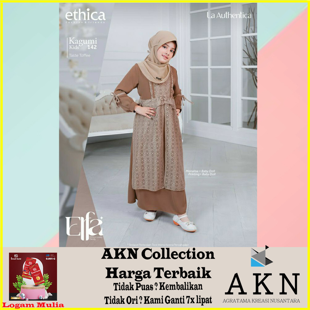 Ethica Gamis Anak Perempuan Kagumi Kids 142 Gamis Terbaru