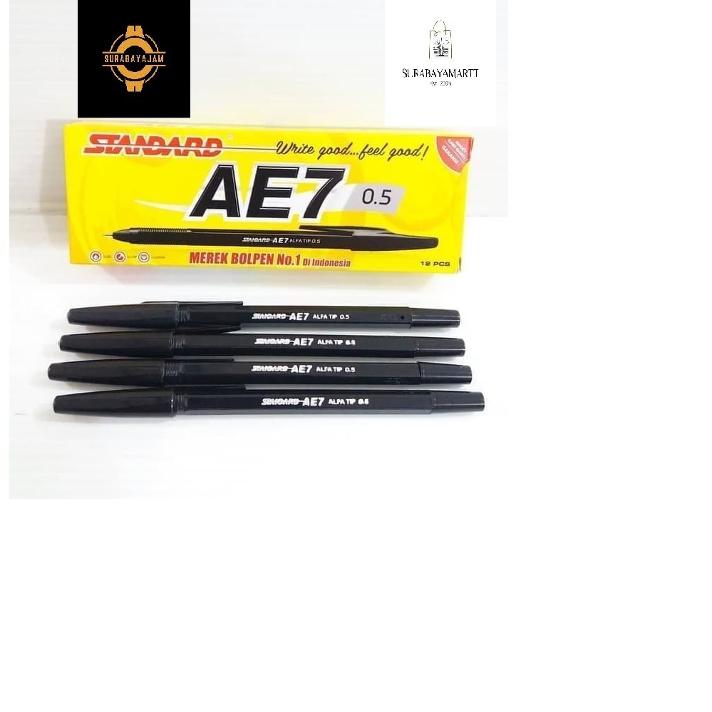 

Bolpoin Bolpen Black isi 12 biji 0.5 Standard