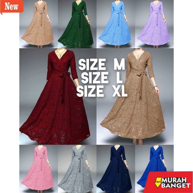 dress wanita kekinian LONGDRESS BRUKAT CANTIK MURAH / DRESS PESTA PANJANG WANITA / MX ICHA - dr/lily