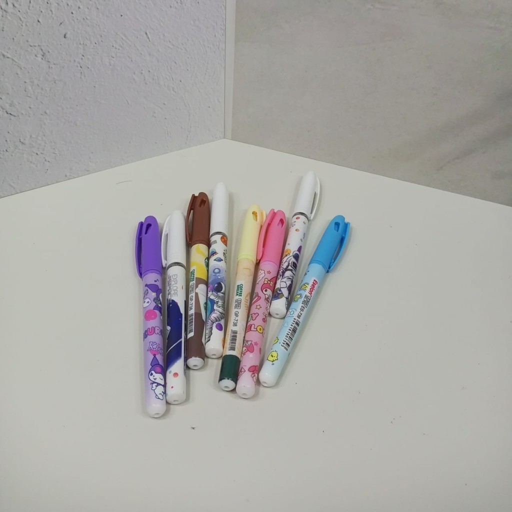 

PULPEN GEL PEN BULAT KARAKTER LUCU FANCY 0.5mm GEL PEN BT21 | PULPEN TINTA GEL