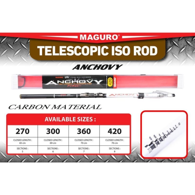 Joran  Maguro Telescopic Anchovy 270-420 | Pilih Ukuran