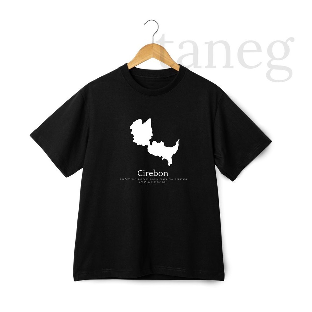 Kaos HITAM Premium Cotton Peta Cirebon