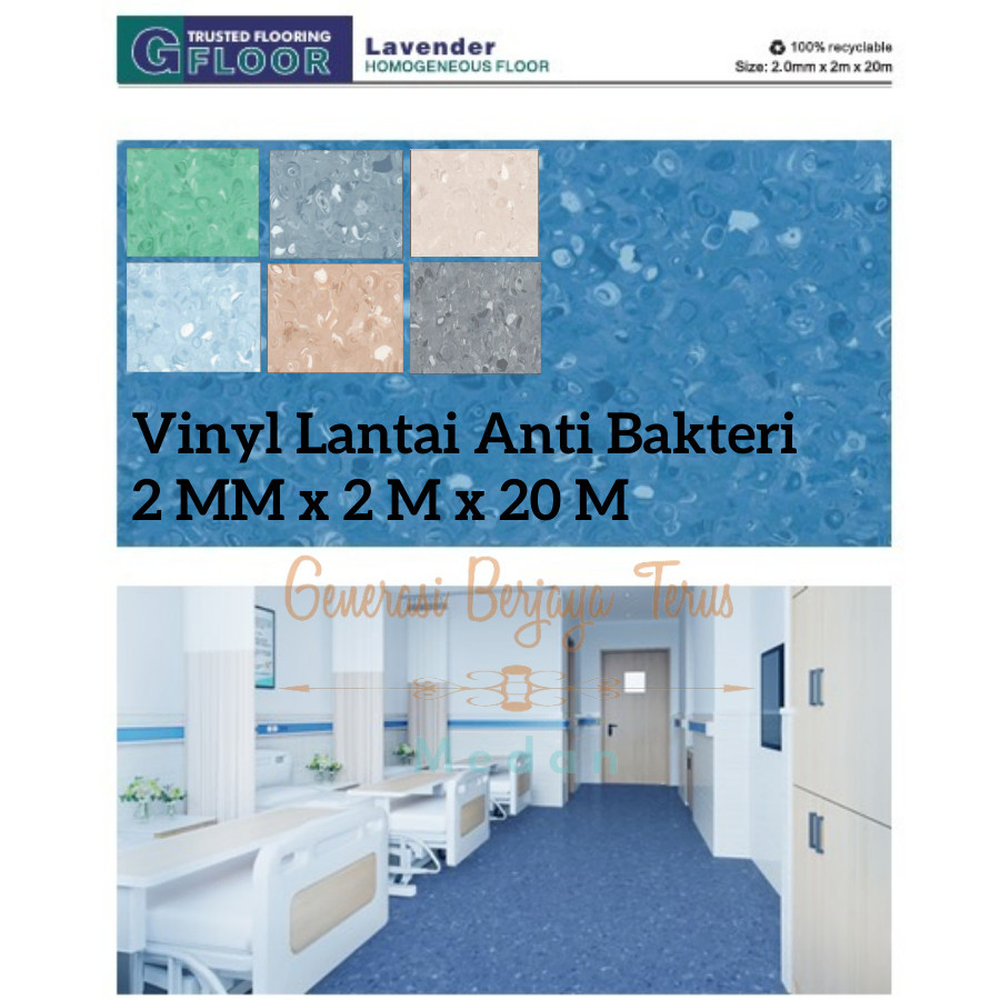Generasi Berjaya Terus - Lantai Vinyl Roll Gfloor Mipolam Cosmo / Vinyl Lantai Rumah Sakit / Homogen