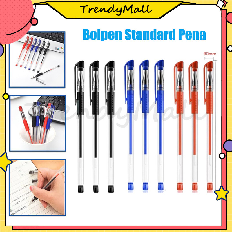 

Pena Gel 0.5mm /Standard Pulpen Gel /Standard Bolpoin Cair /Alat Tulis Sekolah Bolpen Warna Hitam Biru Merah/Standard Bolpoin dan Refill