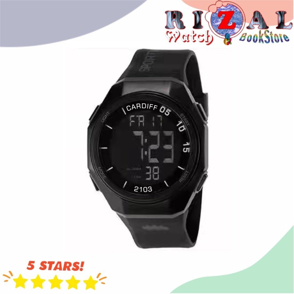 Terlarisss CARDIFF LCD C 2103 JAM Tangan Sport Water Resist