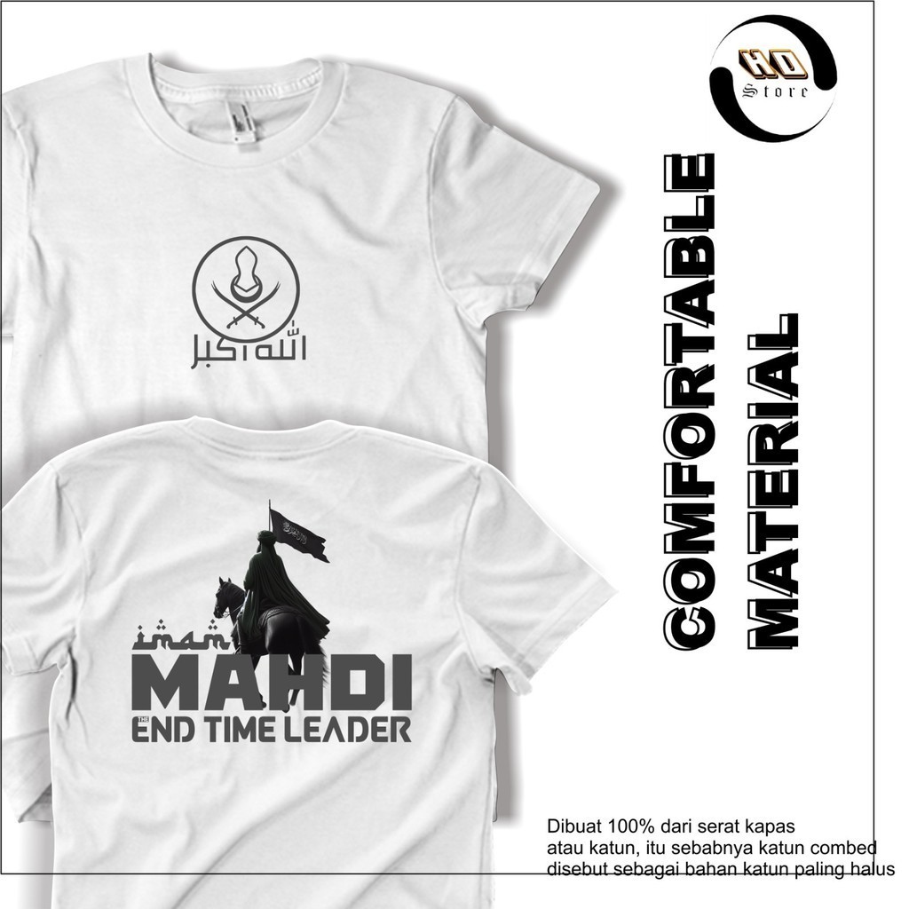 Kaos Imam Mahdi Pahlawan Islam Tshirt Distro Pria Wanita 100% Bahan Katun Combed Premium Dakwah Hita