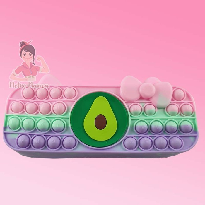 

NEW ! BEST SELLER Kotak Pensil Anak Pop It Tempat Pensil Silikon Alat Tulis Sekolah - Avocado A