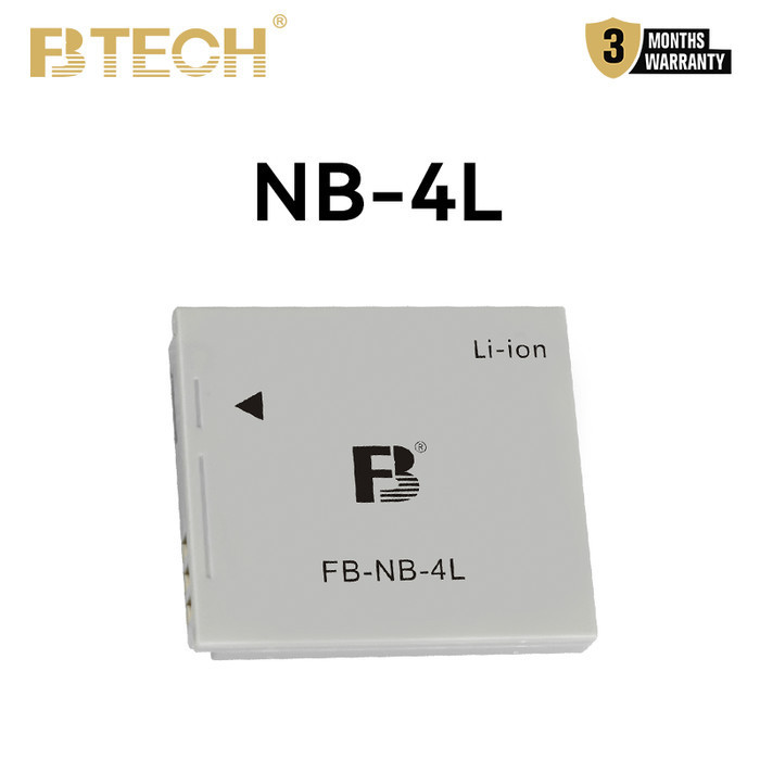 BTECH Baterai Kamera Canon NB-4L untuk IXUS 80 IS 100 IS 115 HS 220 HS LEGRIA Mini Digicam Battery R