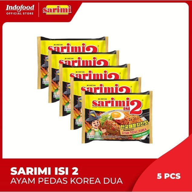 

5 PCS - Sarimi Goreng Ayam Pedas Korea Isi Dua 120 Gr