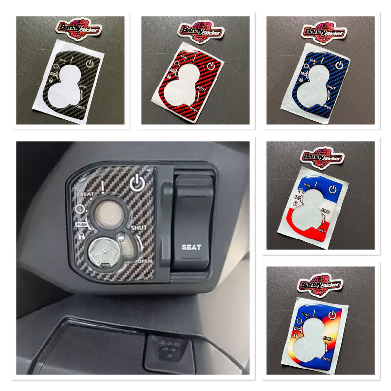 [ DELSER MOTOR ] Sticker Stiker EMBLEM Tutup Kunci KONTAK HONDA GENIO SCOOPY 2021 2022 BEAT DELUXE S