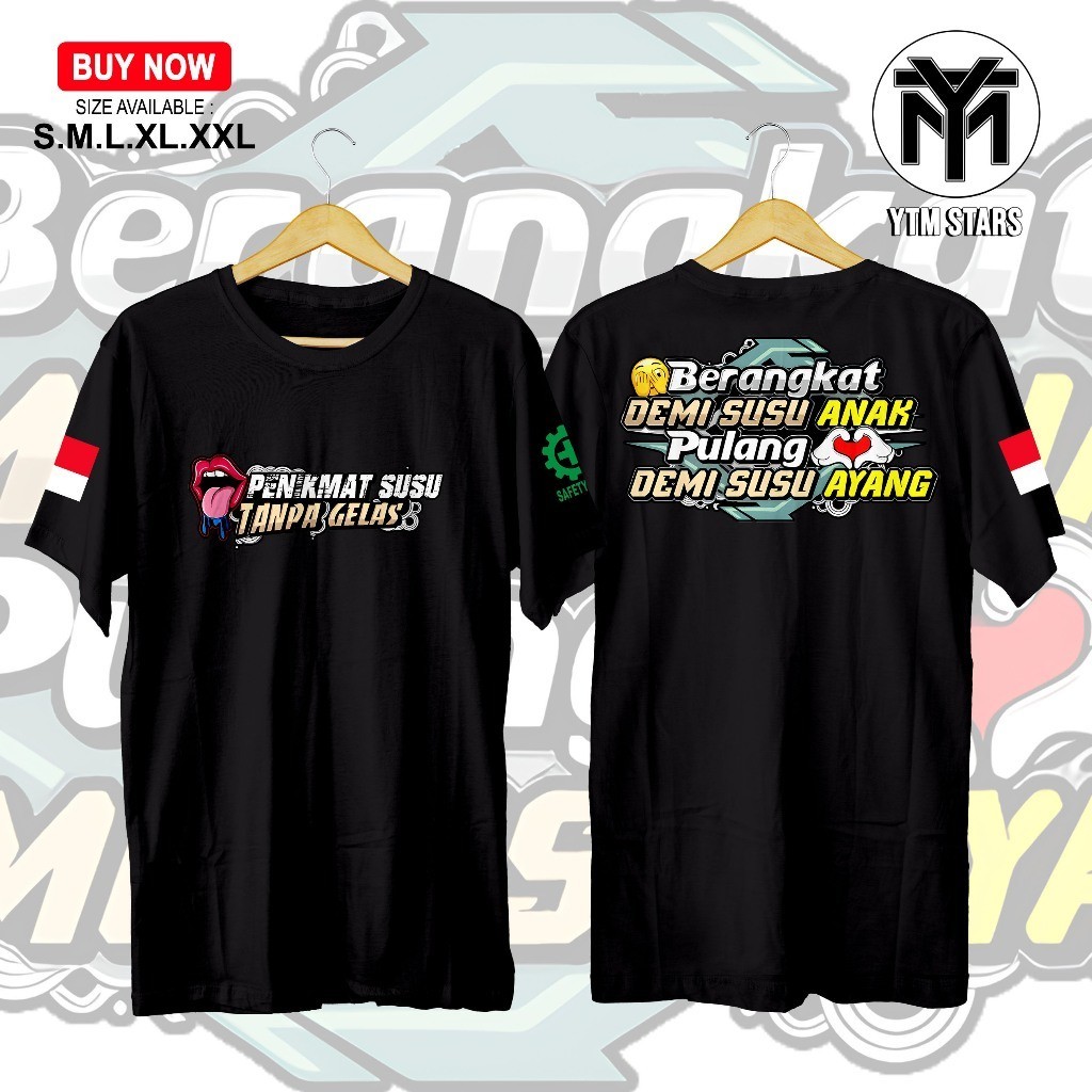 Kaos Penikmat susu tanpa gelas berangkat demi susu anak pulang demi susu ayang - Kaos Distro - Kaos 