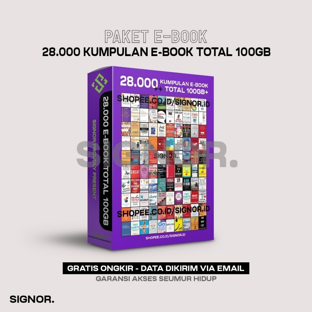 

28.000+ Koleksi Kumpulan Ebook PDF Buku Digital Best Seller Total 100GB - 28K e Book Sejarah, Novel, Investasi, Agama, Kesehatan, Kedokteran, Komputer, Bisnis, Marketing, Resep, Makanan, Masakan, Politik, Psikologi, Sastra - Maha Karya Digital