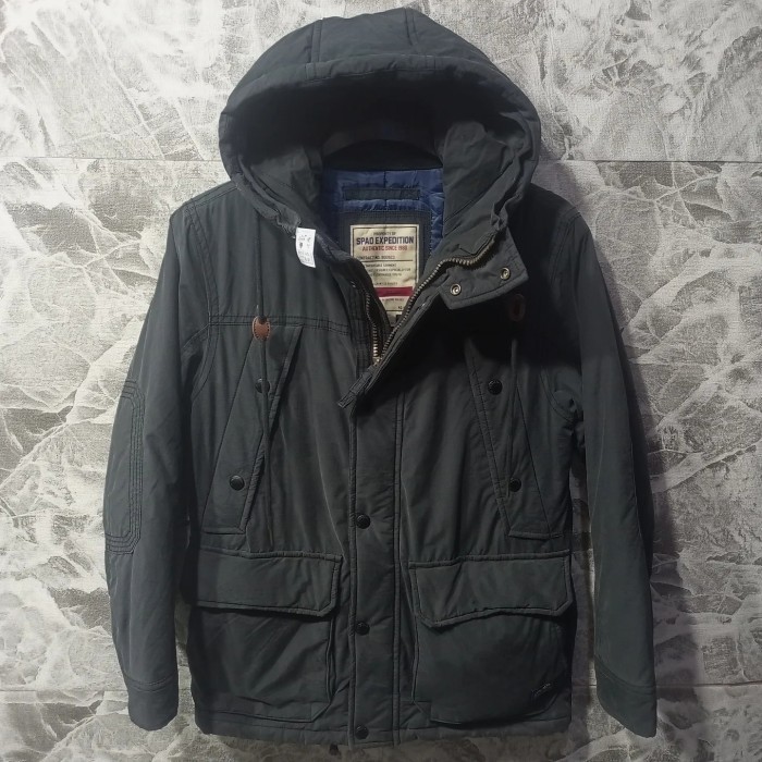 jaket SPAO EXPEDITION pria parka outdoor polos hangat sz L