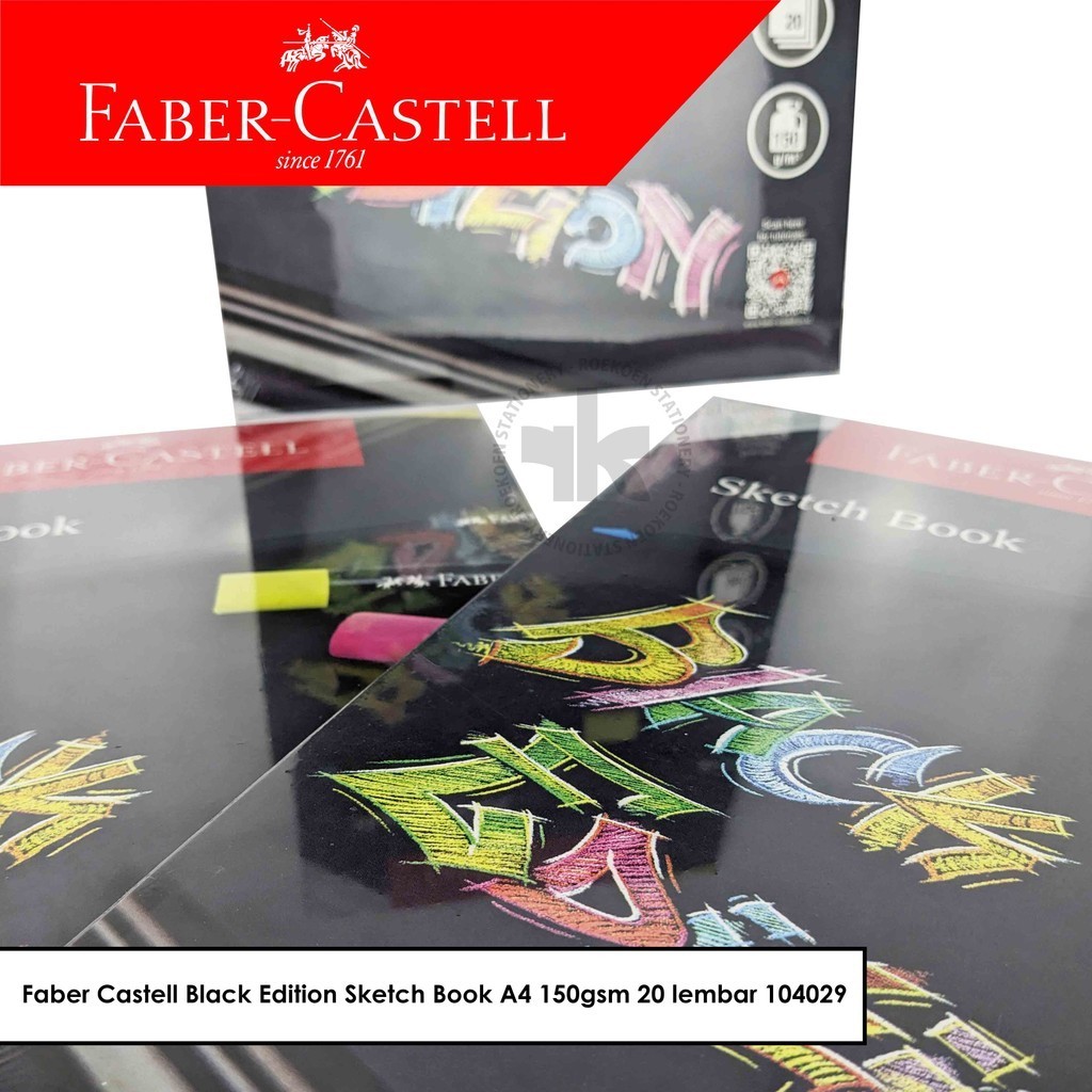 

Faber Castell Black Edition Sketch Book A4 150gsm 20 lembar 104029