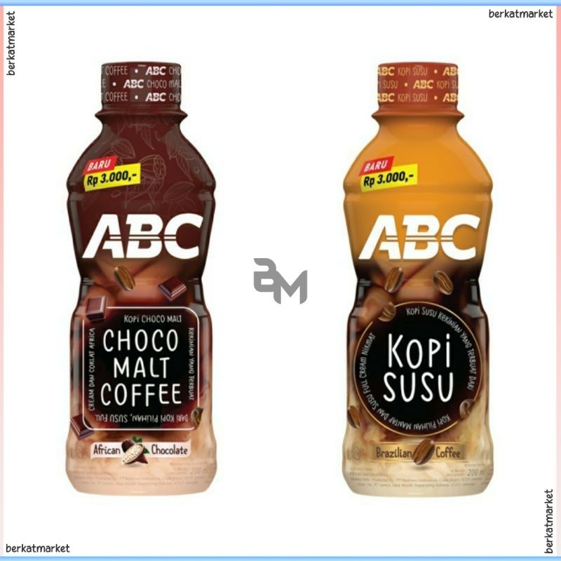 

Abc Kopi Aneka Varian 200ml cair botol kopi susu choco malt coffee