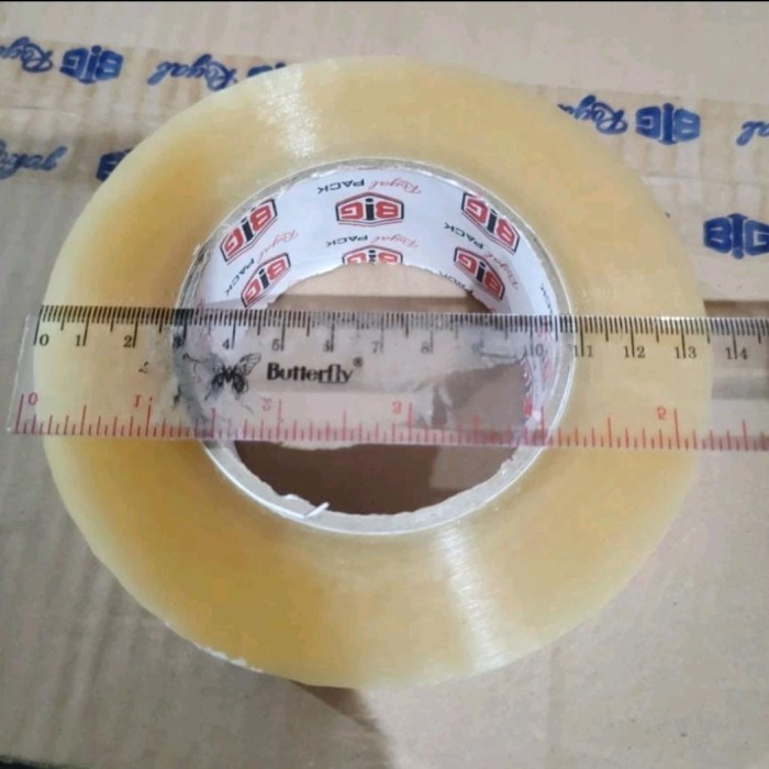 

Lakban Jumbo 45mm x 300yard 2 Inchi Murah 45 Micron Isolasi Opp Packing Bening Dan Coklat - Putih