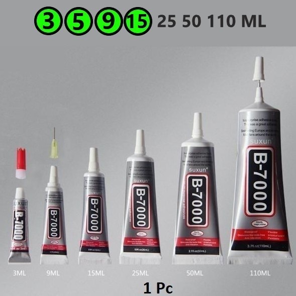 

Lem B-7000/Lem DIY/Lem Serbaguna/Lem Bening Ukuran 3-15Ml - Harga/Pc