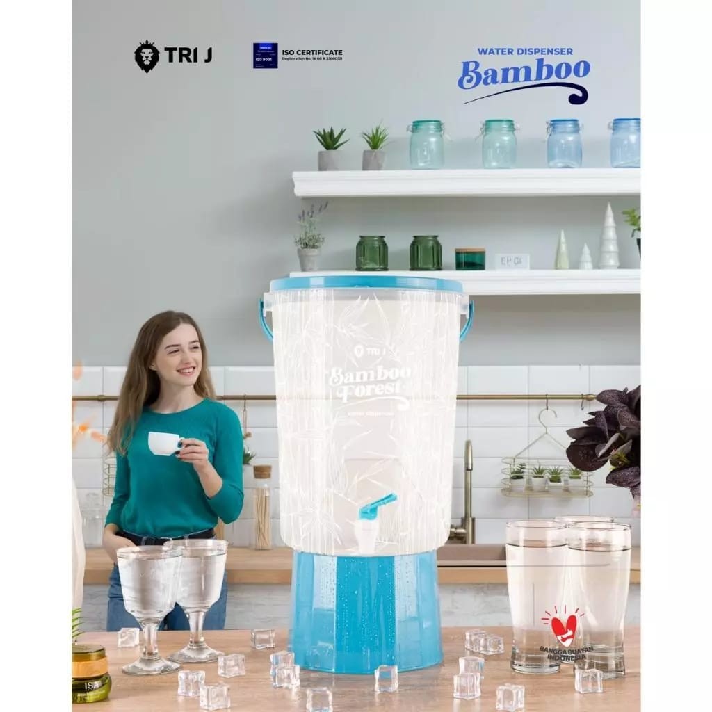 Dispenser air  plastik 12 liter / Dispenser Bamboo / Dispenser air minum