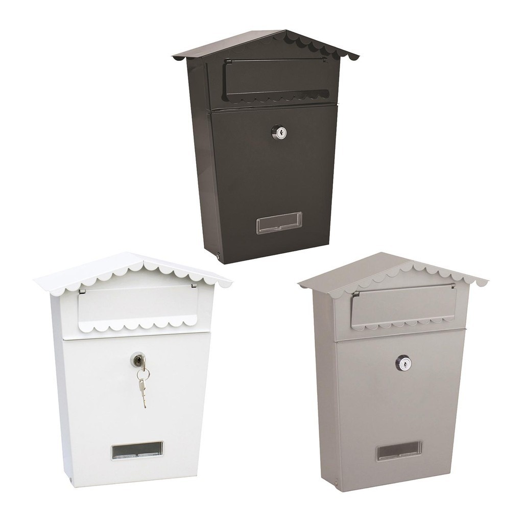 

Mailbox Wall-mounted Mail Box Decorative Secure Vintage Drop Box Magazines Case