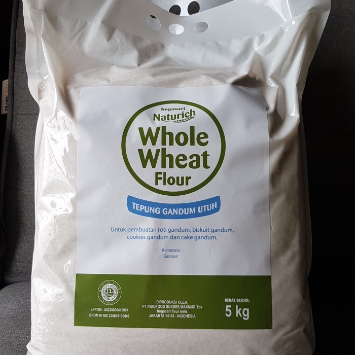 

TERJUAL Tepung Gandum utuh/Whole Wheat Flour 5kg/Naturich bogasari - 5kg