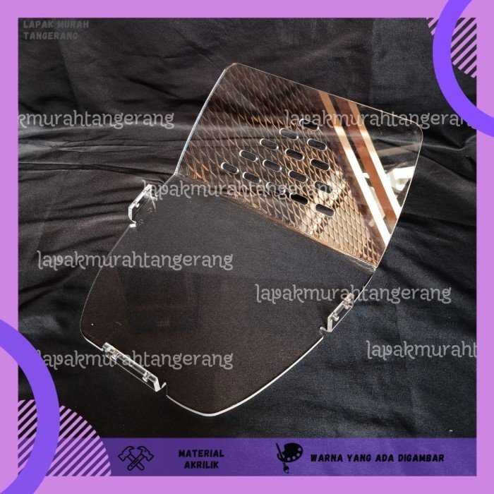 DOWNDRAFT PCX 150 TUTUP SKAT BAGASI TEBAL 5 MILI SEKAT BAGASI PEMISAH BOX BAGASI TRANSPARAN AKRILIK 