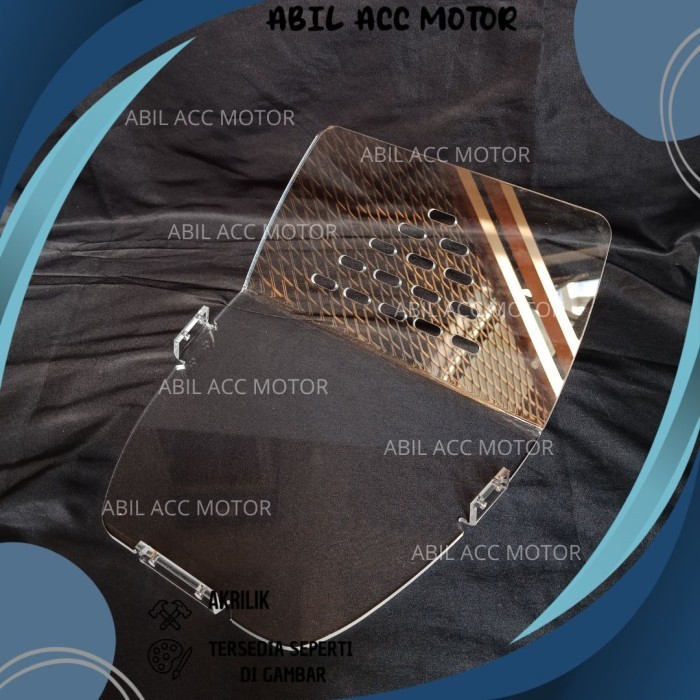 DOWNDRAFT PCX 150 TUTUP SEKAT BAGASI TEBAL 5MM PEMISAH BOX BAGASI TRANSPARAN AKRILIK BENING PCX 150