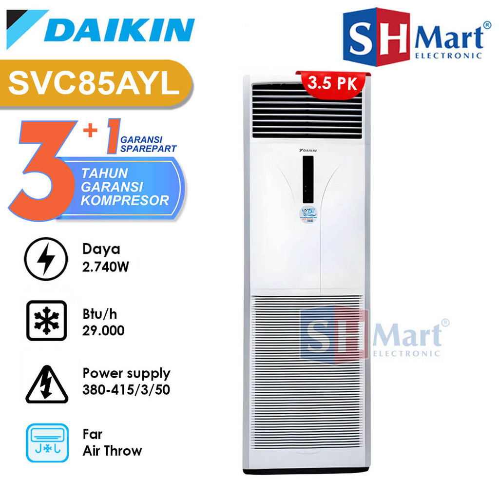 AC FLOOR STANDING DAIKIN 3 PK SVC85AY NON INVERTER 3 PHASE GARANSI RESMI