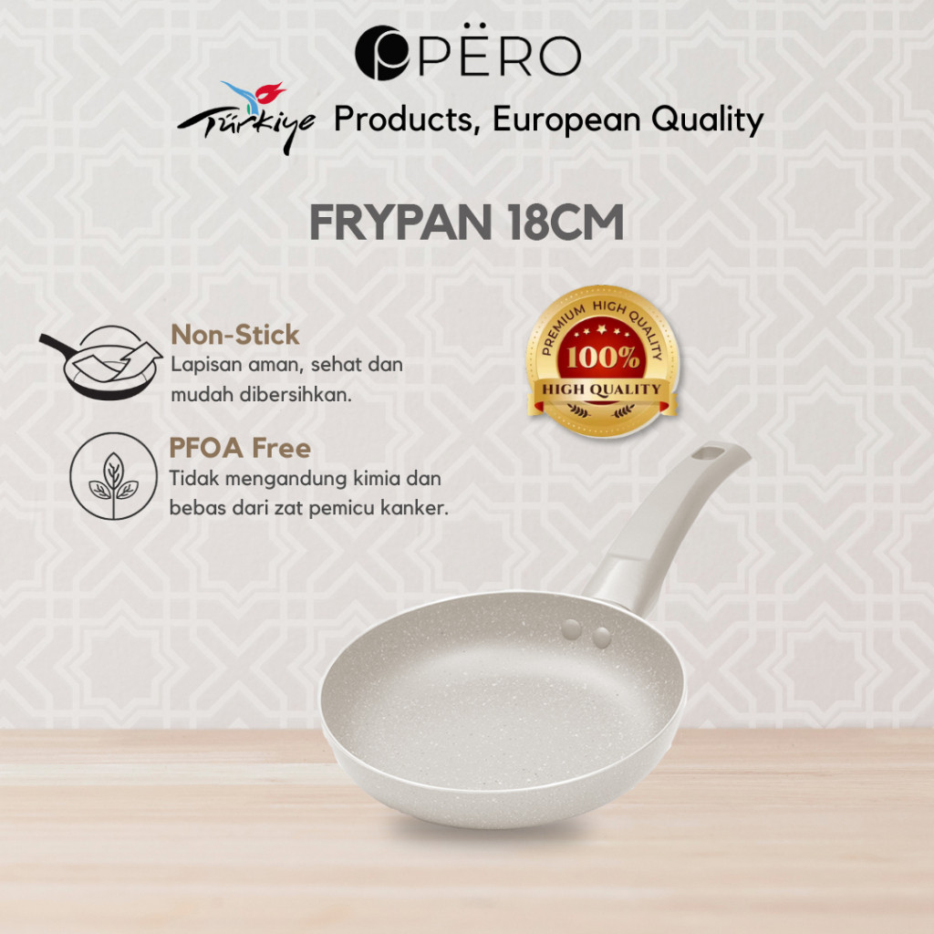 TR54DC [Best Seller] Pero Frypan 18cm Nonstick Granite / Wajan Tanpa Minyak / Wajan Anti Lengkat Gra
