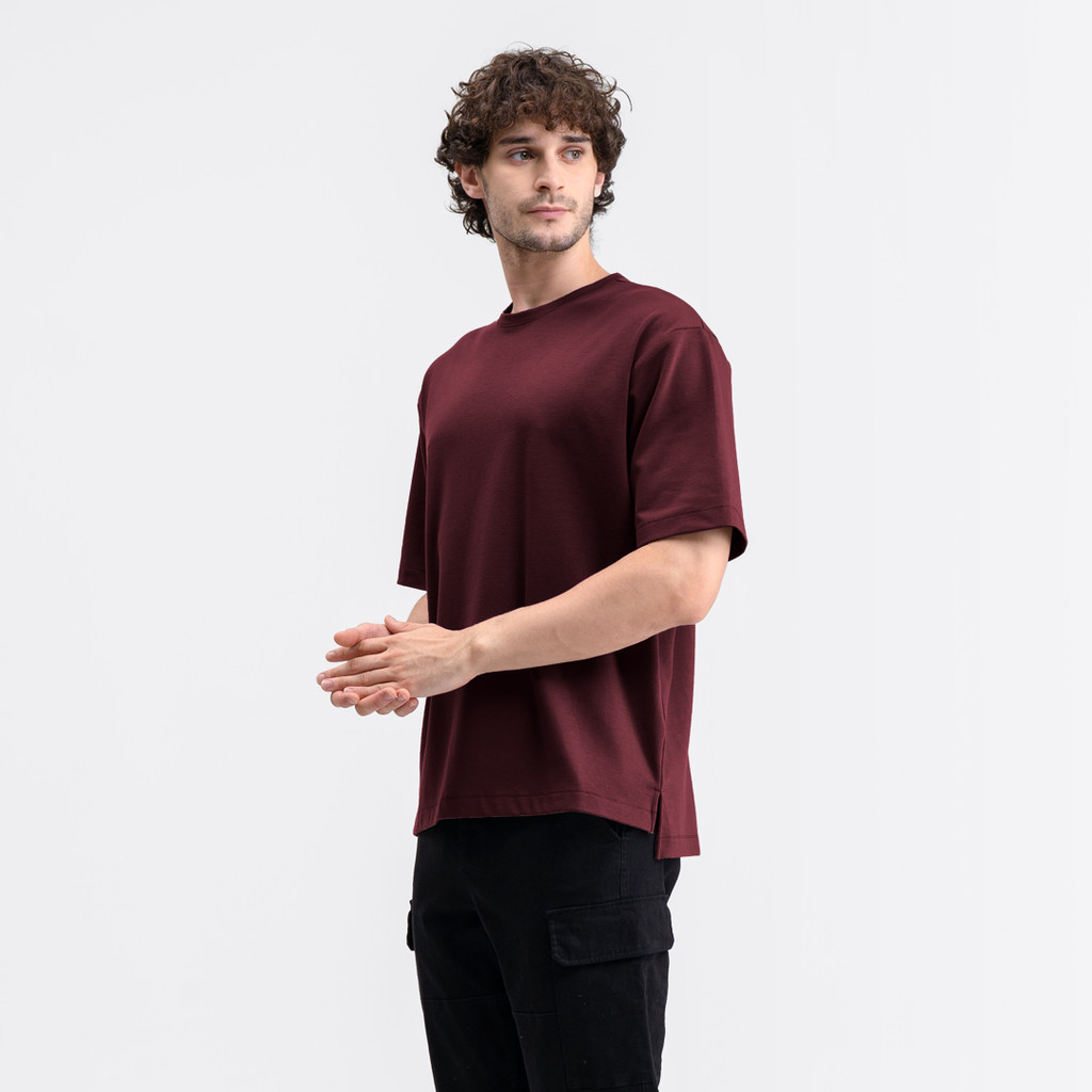 Livehaf - Boxy Ease Tee Wine