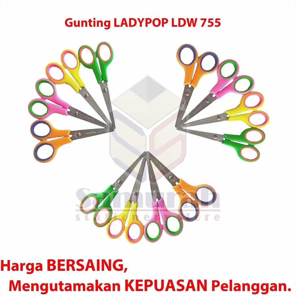 

Gunting Renceng LadyPop LDW 755 - 5.5 inch Tanggung - 12 pcs / Scissors Stainless Steel 5,5 in Per