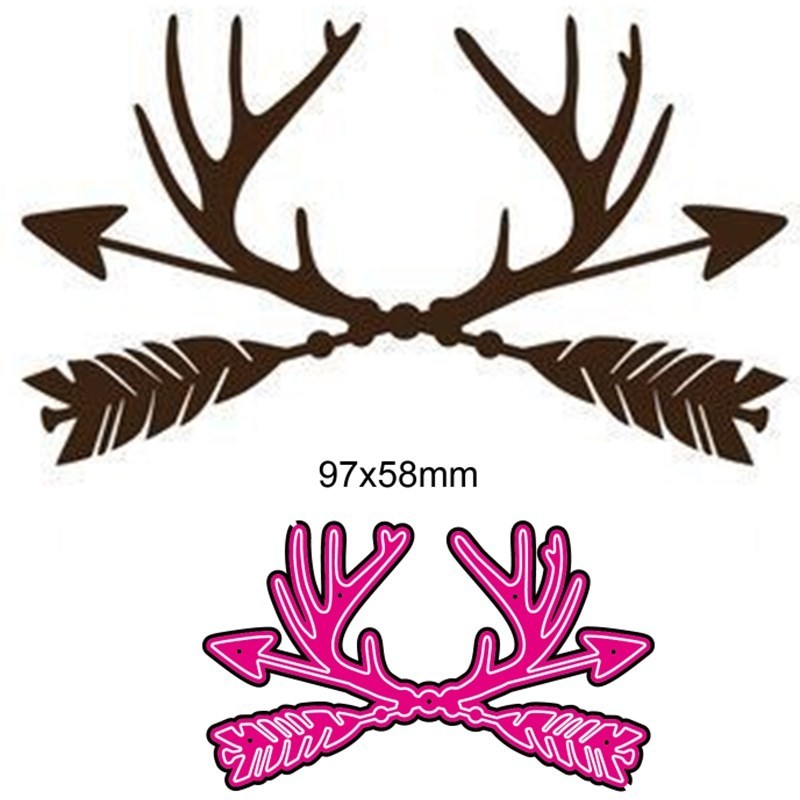 

Metal cutting dies cut die mold Animal antlers decoration Scrapbook paper craft knife mould blade punch stencils