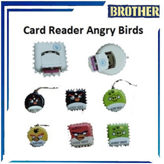 Card Reader Karakter / Card Reader USB 2.0 Micro SD Angry Bird - Brother Acc