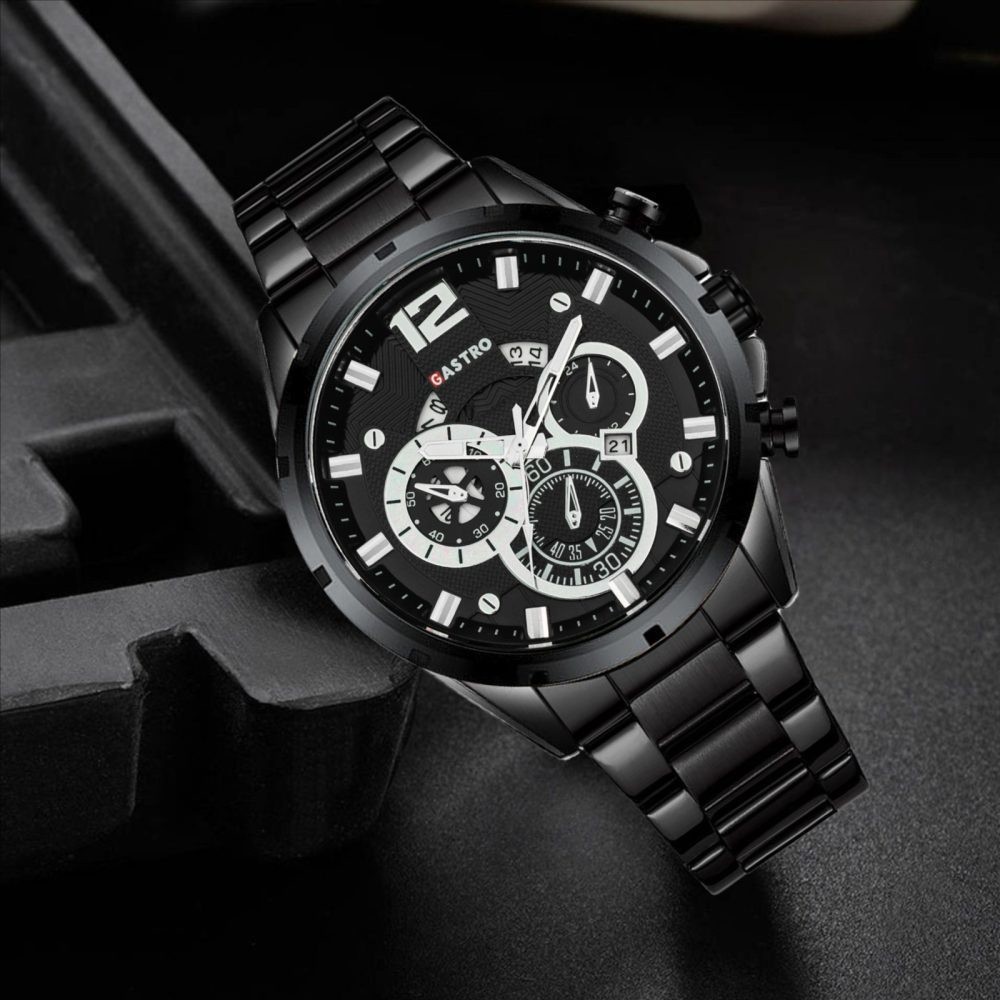 Original Jam Tangan Gastro Rantai Tanggal New 11596 B Rantai Tanggal Aktif