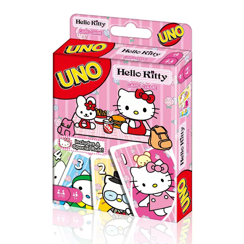 Mattel Games UNO Hello Kitty Card Game for Family Night Featuring Tv Show Themed Graphics and a Spec