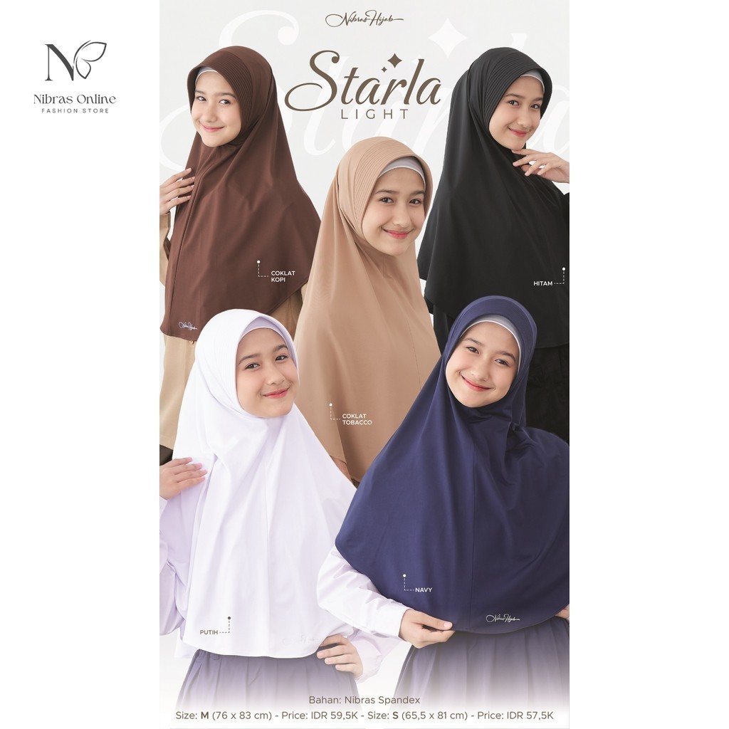 [NIBRAS ONLINE] Hijab Wanita Dewasa Terbaru Starla Light by Nibras