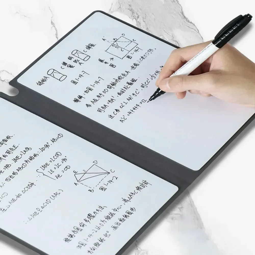 

1pcs Office Whiteboard Notebook Set with Whiteboard Pen Eraser Cloth Leather Notebook This Week's Plan for Portable Fashion Offi
