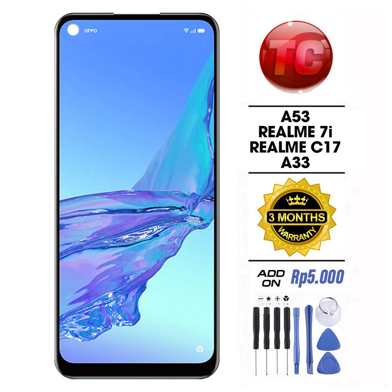 LCD OPPO A53 REALME 7i REALME C17 A33 Original 100% LCD TOUCHSCREEN Fullset Crown Murah Ori Compatib
