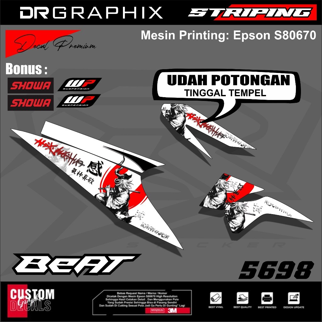 Stiker Striping Beat Karbu 2008 - List Motor Beat Karbu 2008 - Lis Les Body Beat Karbu 2008