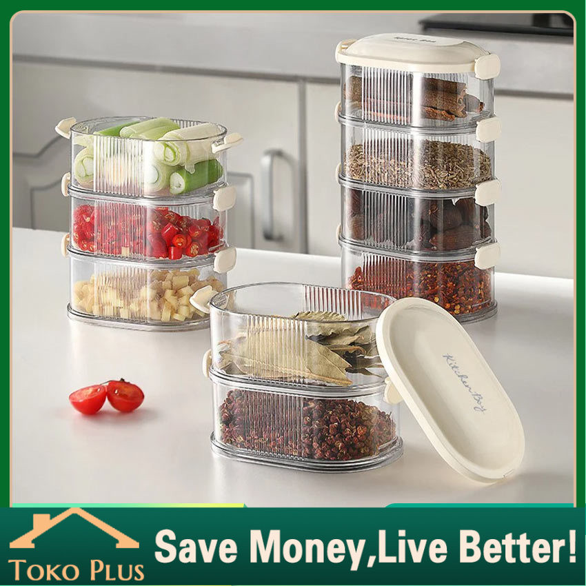 Toples Susun Dapur Bumbu Multifungsi Tempat Bumbu Susun Tingkat Tempat Penyimpanan Bumbu Dapur Tingk