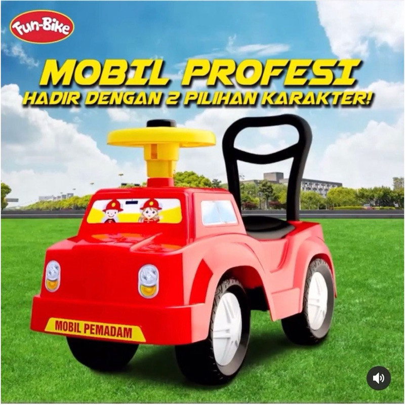(BISA COD) Mainan Mobil Ride On - Mobil Profesi - Fun Bike / MAINAN MOBIL DORONG ANAK POLISI / MAINA