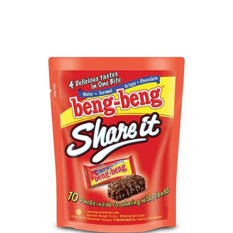 

BENG BENG Share It Pack isi 10 Snack bar cokelat