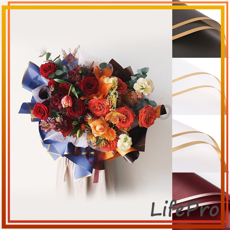 

Flower Wrapping Paper Motif List Emas Kertas Buket Bunga Florist / Kertas Bunga Buket List Gold Emas Cellophane / Flower Wrapping Pack / Kertas Bunga / Kertas Kado