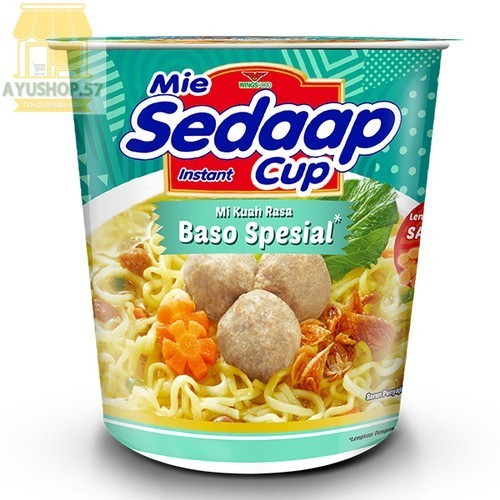 

Mie Sedaap Cup Mie All varian rasa - Bakso spesial - AYUSHOP57